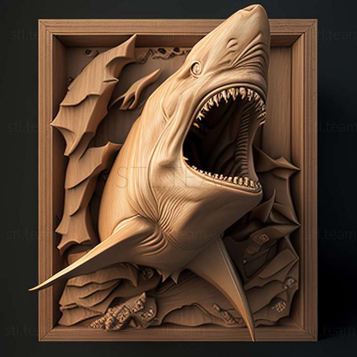 3D model Carcharodon hubbelli (STL)